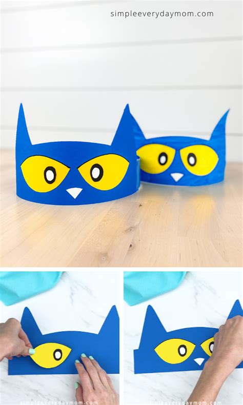 Pete The Cat Headband Craft [Free Template] | Preschool craft ...