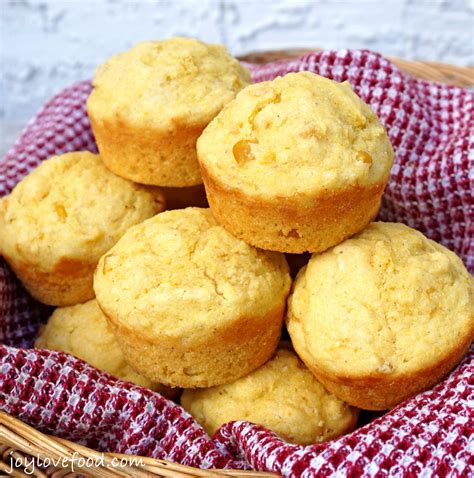 Creamed Corn Cornbread Muffins - Joy Love Food