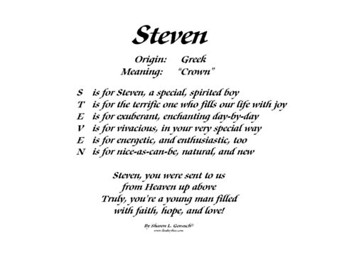 Meaning of Steven - LindseyBoo