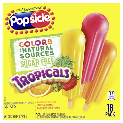 Save on Popsicle Ice Pops Assorted Tropical Flavors Sugar Free - 18 ct ...