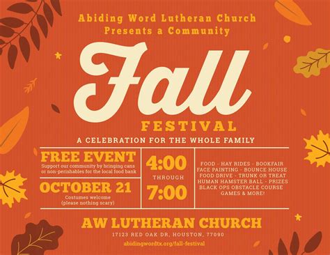 Fall Festival 2017 - Abiding Word Lutheran Church