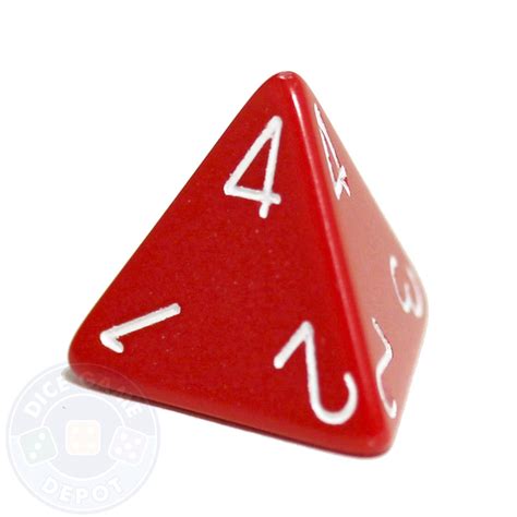 Opaque Red 4-Sided Dice For Sale (d4) | Dice Game Depot