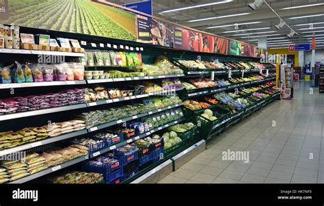 TESCO store interior. Store shelves with food Stock Photo - Alamy