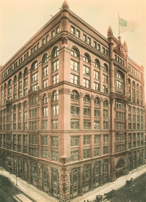 original undated chromolithograph of burham & root's rookery building (1888). possibly from ...