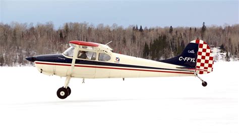 Our 1953 cessna 170 landing on ice. (Equipped with a sportsman STOL kit) : r/Cessna