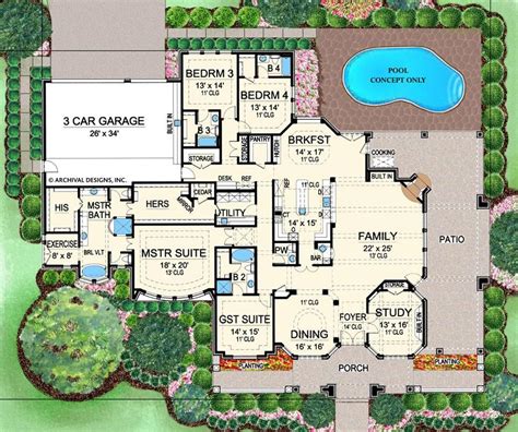 Tierney Ranch House Plan | New house plans, Monster house plans ...