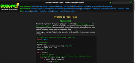 Documentation Styling Modification · Issue #2233 · pygame-community ...