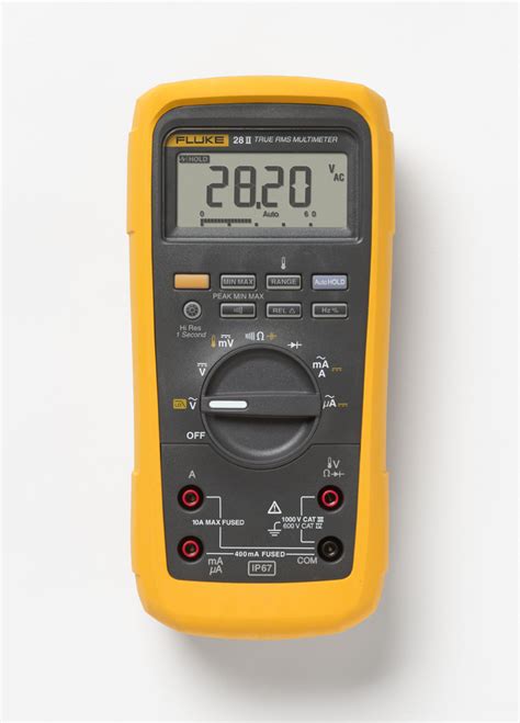 Fluke 28-II. TRMS, 20 kHz, CAT IV 600V/ CAT 1000V, IP67. Industrial multimeter