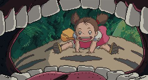 Studio Ghibli Pixel Art Gif