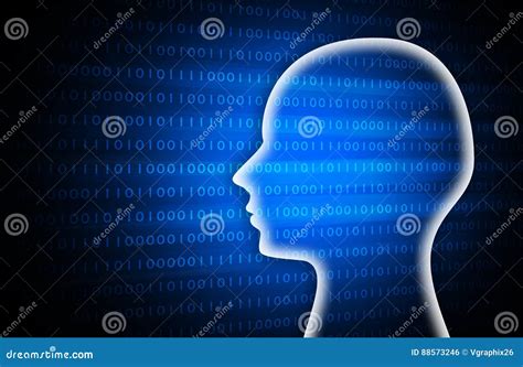 Blue Intelligent Artificial. Illustration Background Image Stock Illustration - Illustration of ...