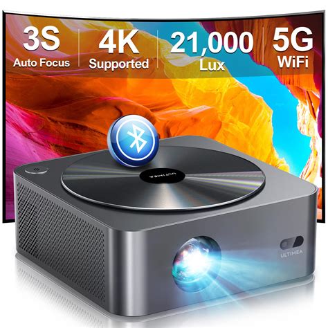 [4K Decoding & HDR 10] Auto Focus Smart Home Theater Projector,Native 1080P 700ANSI 21000Lux ...