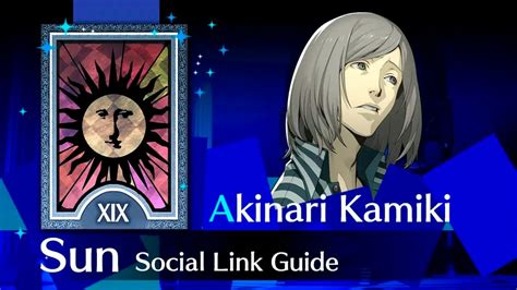 Persona 3 Reload - Akinari Kamiki Sun Social Link Guide