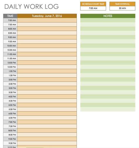 Free Daily Work Schedule Templates | Smartsheet