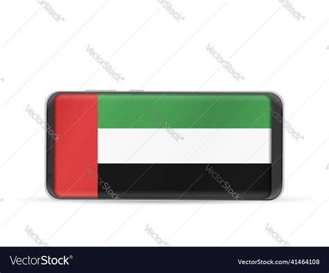 Smart phone uae flag Royalty Free Vector Image