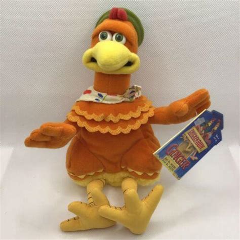 Vintage Dreamworks 2000 Chicken Run GINGER Stuffed Beanie Plush ...