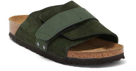 Birkenstock Kyoto Slide Sandal in Green | Lyst