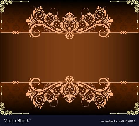 Vintage border and background landscape Royalty Free Vector