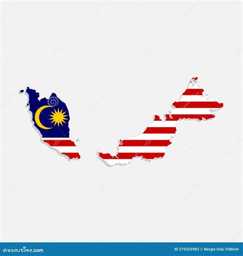 Malaysia flag map stock vector. Illustration of asia - 279325983