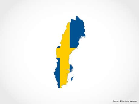 Sweden Map : Blank Blue Similar Sweden Map Isolated On White Ba - All ...