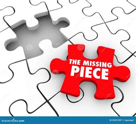 The Missing Piece Found Puzzle Complete Finishing Finding Lost F Stock Illustration ...