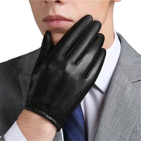 Men’s Genuine Leather Gloves Elegant for Driving and Business