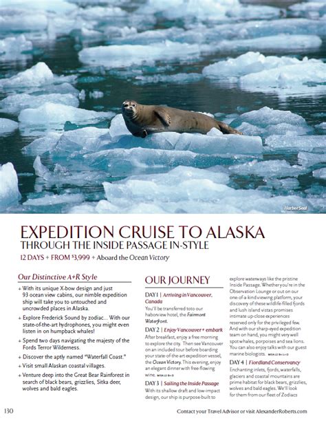 Alexander and Roberts - Expedition Cruise to Alaska - 12 Day Northbound ...