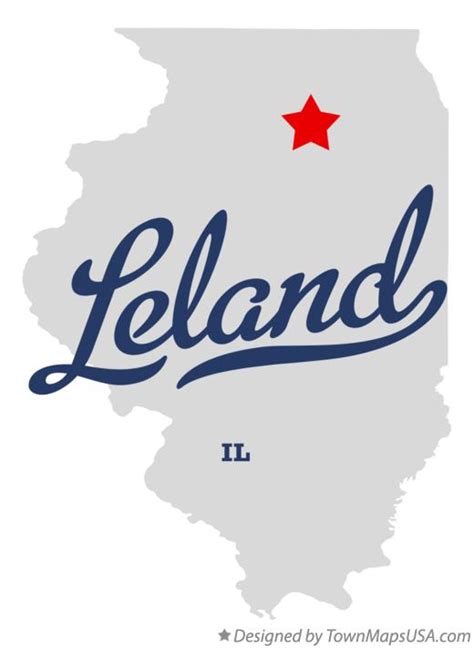 Map of Leland, IL, Illinois