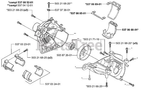 Husqvarna 326 L - Husqvarna String Trimmer (2001-03) Crankcase Parts ...