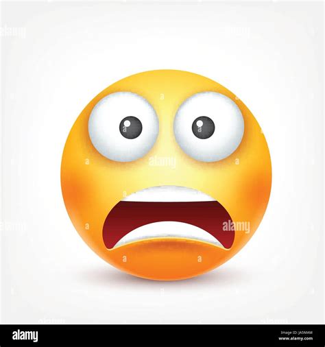 Scared Emoticon Emoji Smiley Vector Illustration Stock Illustration ...