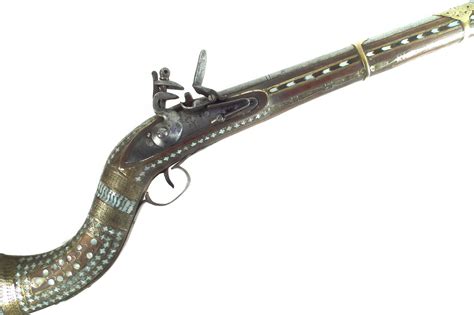 Lot 75 - Afghan flintlock Jezail rifle,