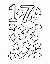Count And Color 17 Coloring Page Free Printable PDF sketch template