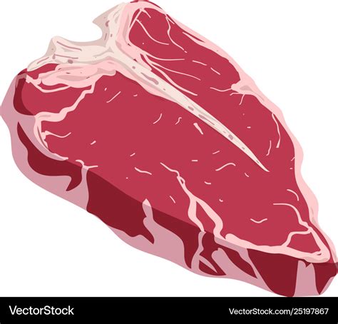 Tbone steak icon cartoon style Royalty Free Vector Image