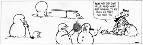 Calvin & Hobbes Snowman Cartoons - Funny Biz