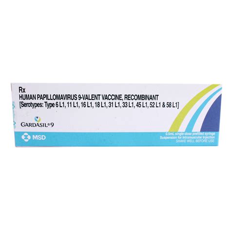 Gardasil 9 PFS Injection | Uses, Side Effects, Price | Apollo Pharmacy