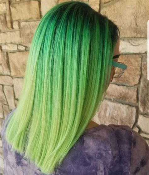 Pin by Luna on Free as my Hair | Green hair, Neon green hair, Bold hair color