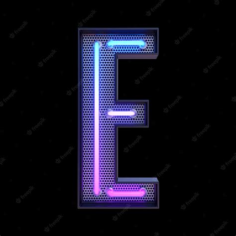 Premium Photo | Neon retro Light Alphabet letter E isolated on a black background with Clipping ...