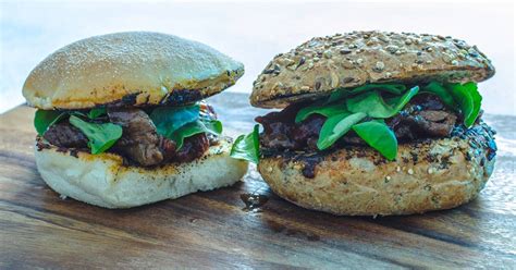 Sirloin Steak sandwich with Pickled Gherkins & Red Onion barbecue sauce Recipe by Ferenc ...