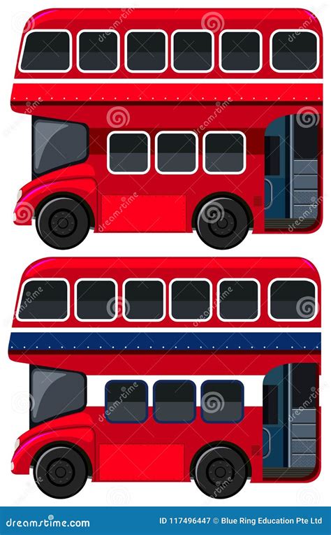 Double-decker Bus on White Background Stock Vector - Illustration of ...