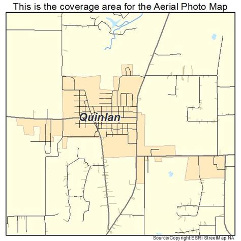 Aerial Photography Map of Quinlan, TX Texas