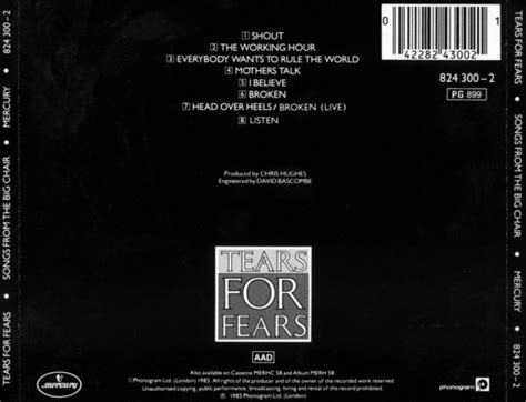 Tears For Fears Songs From The Big Chair CD