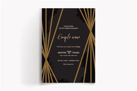 Premium Vector | Wedding invitation templates