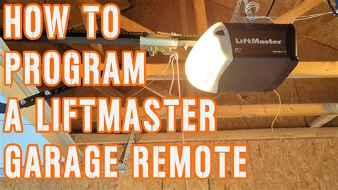 How To Program A Lift Master Remote - YouTube