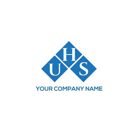 UHS letter logo design on WHITE background. UHS creative initials letter logo concept. UHS ...