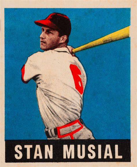 1948 STAN MUSIAL Leaf 4 Baseball Card Print Vintage | Etsy