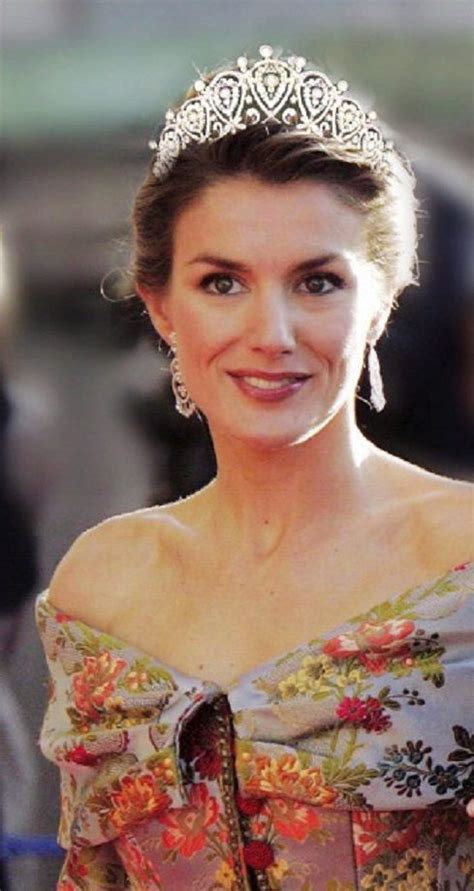 Princess Letizia of Spain in 2004 wearing the Queen Maria Christina ...