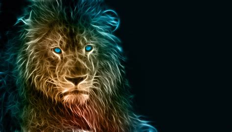 Abstract Artistic lion and black background 01 - Abstract stock photo ...