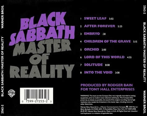 Master Of Reality Album Cover