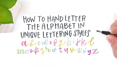 Hand Letter the Alphabet in Unique Lettering Styles - YouTube