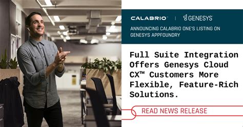 CALABRIO ONE NOW FULLY INTEGRATED WITH GENESYS CLOUD CX™ | Calabrio