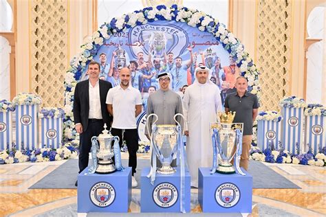 Man City manager Pep Guardiola meets Sheikh Mansour in UAE to discuss ...